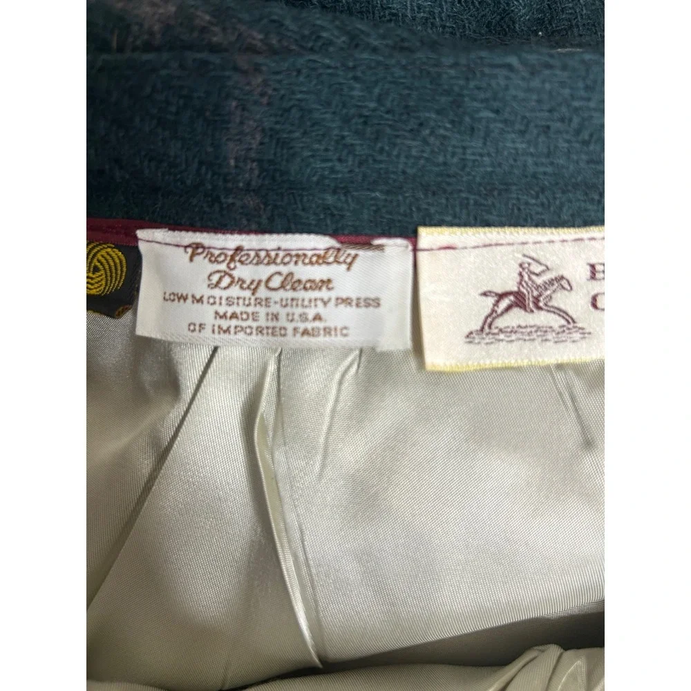 Vintage Bristol County‎ Wool Blend Plaid Pencil Skirt - Size 10